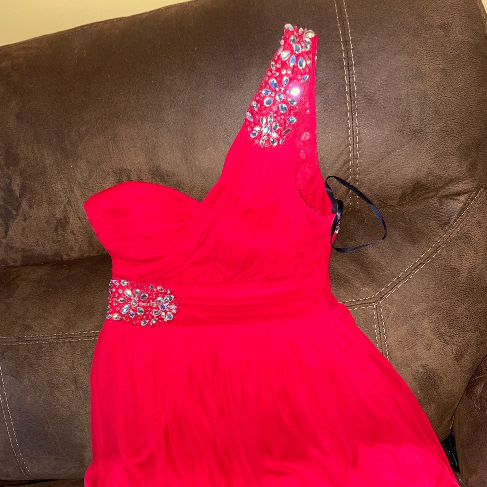 This beautiful candy apple red dress!
